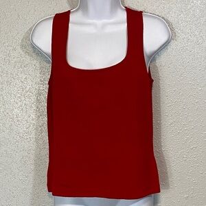 St. John Classy Women's Red Knit Sleeveless Top